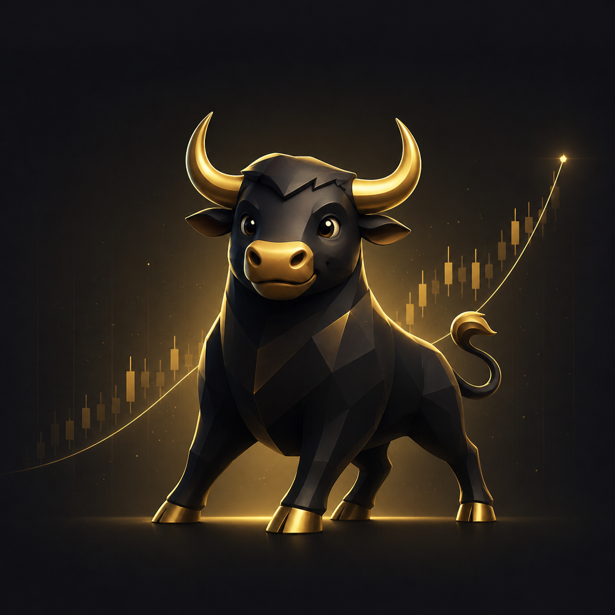 Bull market illustration